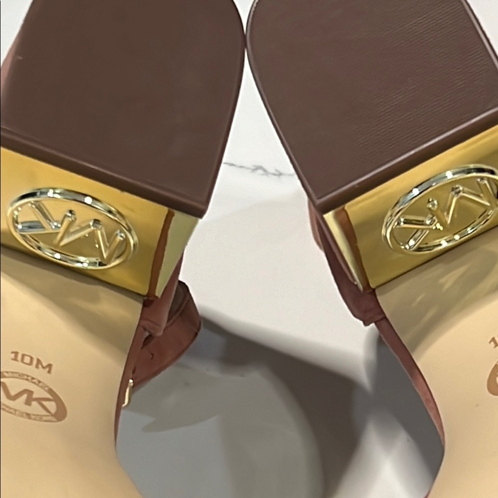 Lana Suede Sandal Michael Kors Brown Block Heel Sandals EUC - they may be  NWOT - Picture 13 of 13
